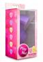 Play With Me Naughty Candy Heart Do Me Now Silicone Butt Plug - Purple