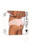 Barely Bare Crotchless Mesh Brief - Plus Size - Peach
